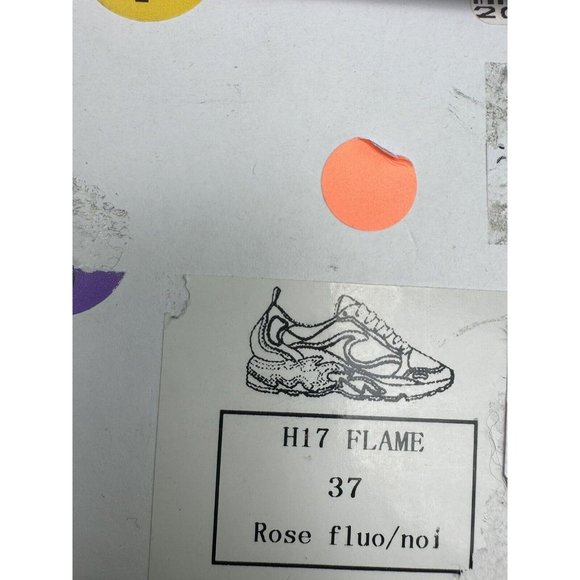 Sandro Flame Leather And Mesh Trainers Rose Fluo Hot Pink EU37 W7 M5.5 New W Box - Picture 7 of 7